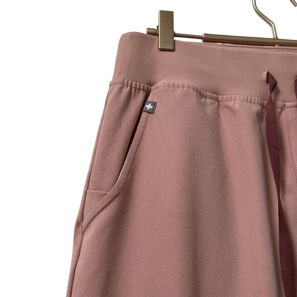 FIGS Womens High Rise Zamora Jogger Scrub Pants Size MT Mauve Pink Healthcare - Picture 5 of 7